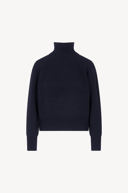 Pure Cashmere 3 Yarn Cropped Turtleneck